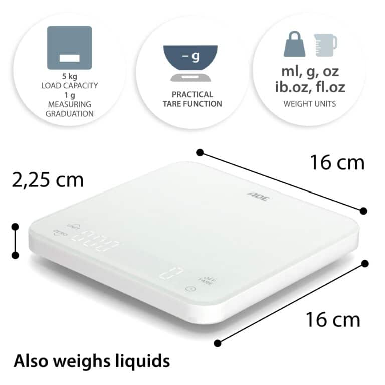 Digital Kitchen Scale with Timer | ADE KE2100 Nuria