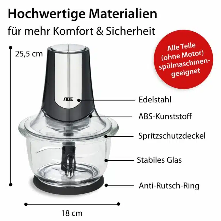 Elektrischer Zerkleinerer | ADE KA2110 - hochwertige Materialien
