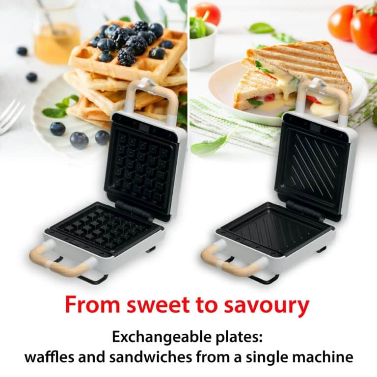 2-in-1 waffle and sandwich maker (Teflon coated) | ADE KG2138-1