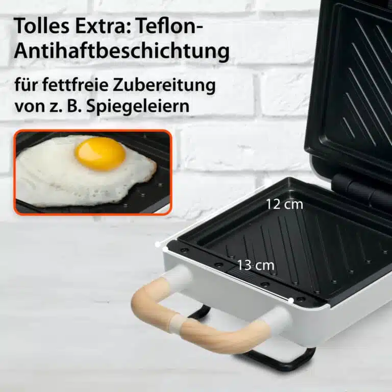 2-in-1 Waffeleisen mit Sandwichmaker | ADE KG2138-1 - Teflon-Antihaftbeschichtung