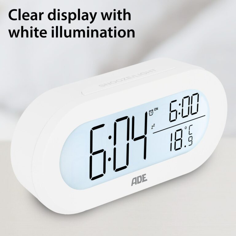 Digital alarm clock with temperature display | ADE CK2134