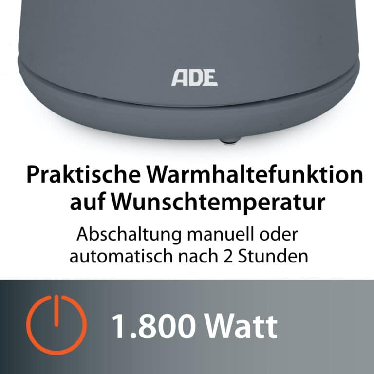 Wasserkocher mit Temperatureinstellung | ADE KG2100-3 - Warmhaltefunktion