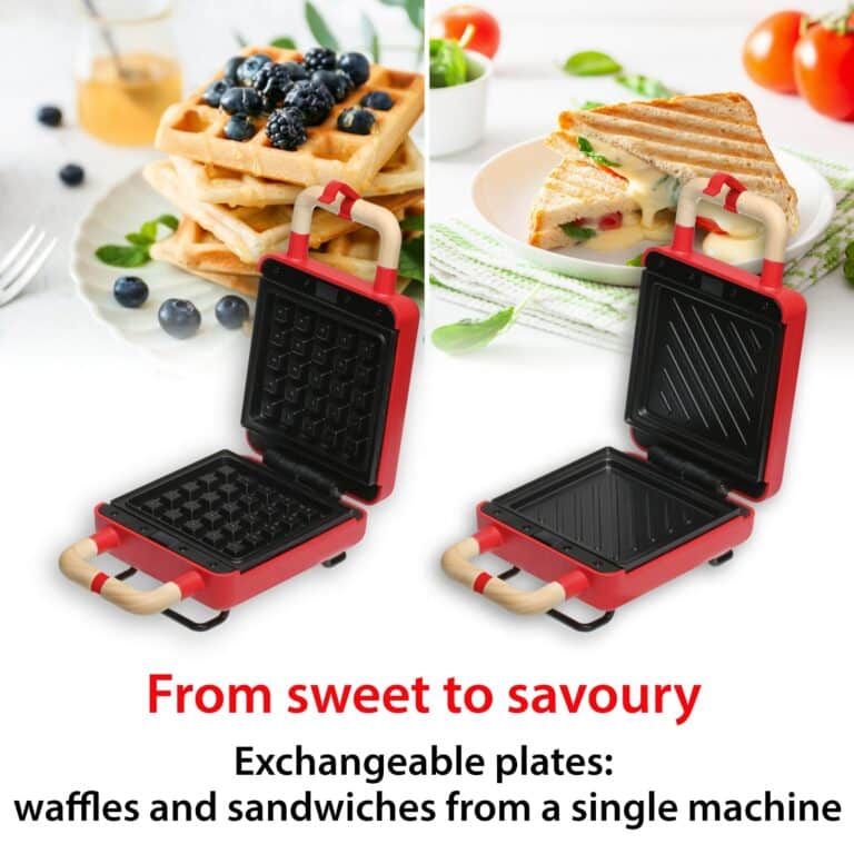 2-in-1 waffle and sandwich maker (Teflon coated) | ADE KG2138-2