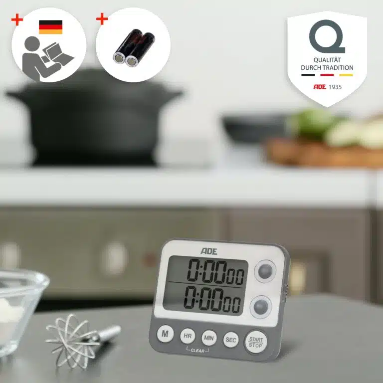 Digitaler Dual-Küchentimer | ADE TD2100-2 - Anleitung Batterien