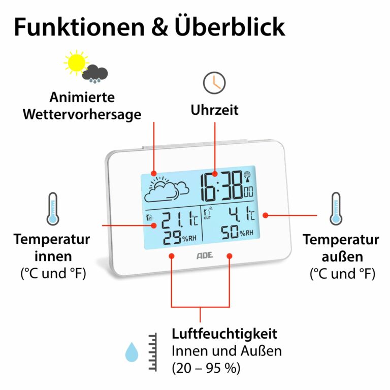 Wetterstation mit Außensensor ADE WS2136-2