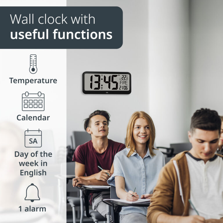 Very large digital wall clock with XXL digits | ADE CK2302