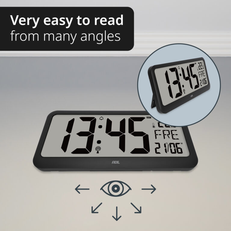 Very large digital wall clock with XXL digits | ADE CK2302