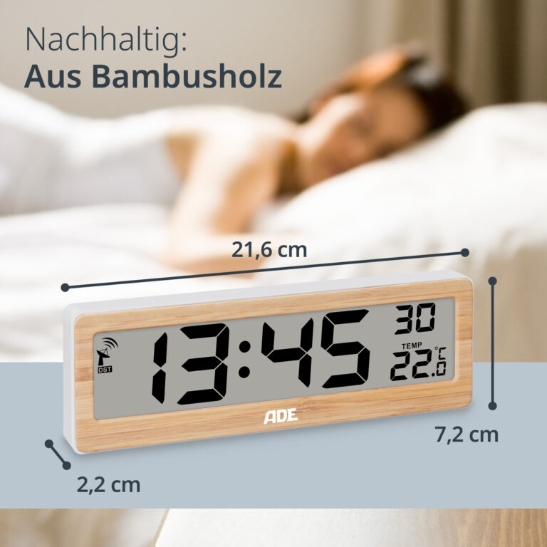 Digitale Funkuhr mit Temperaturanzeige | ADE CK1704