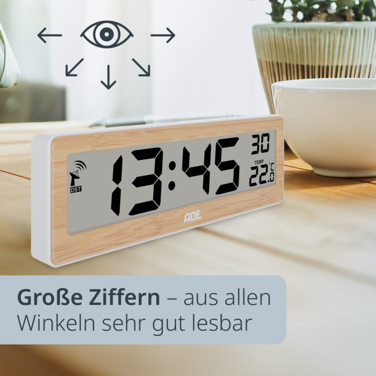 Digitale Funkuhr mit Temperaturanzeige | ADE CK1704