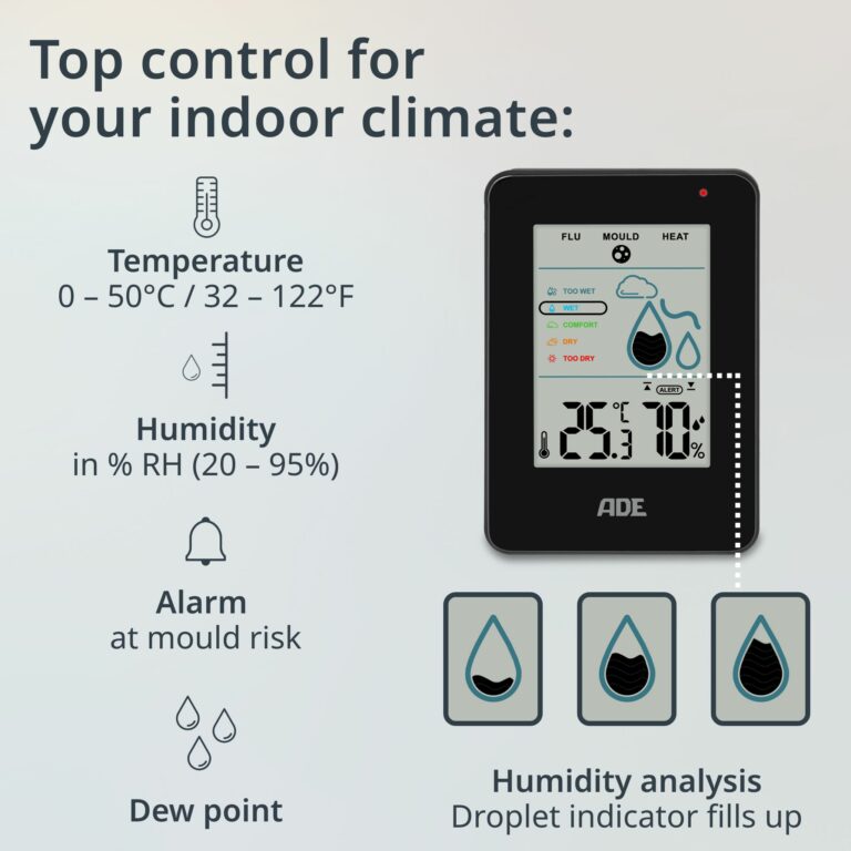 Hygrometer with Mould Alert | ADE WS2310-2