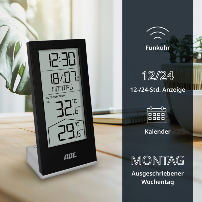 ADE Wetterstation WS2324 Datum und Uhrzeit