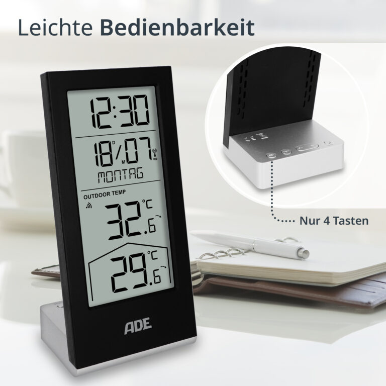 ADE Wetterstation WS2324 einfache Bedienung