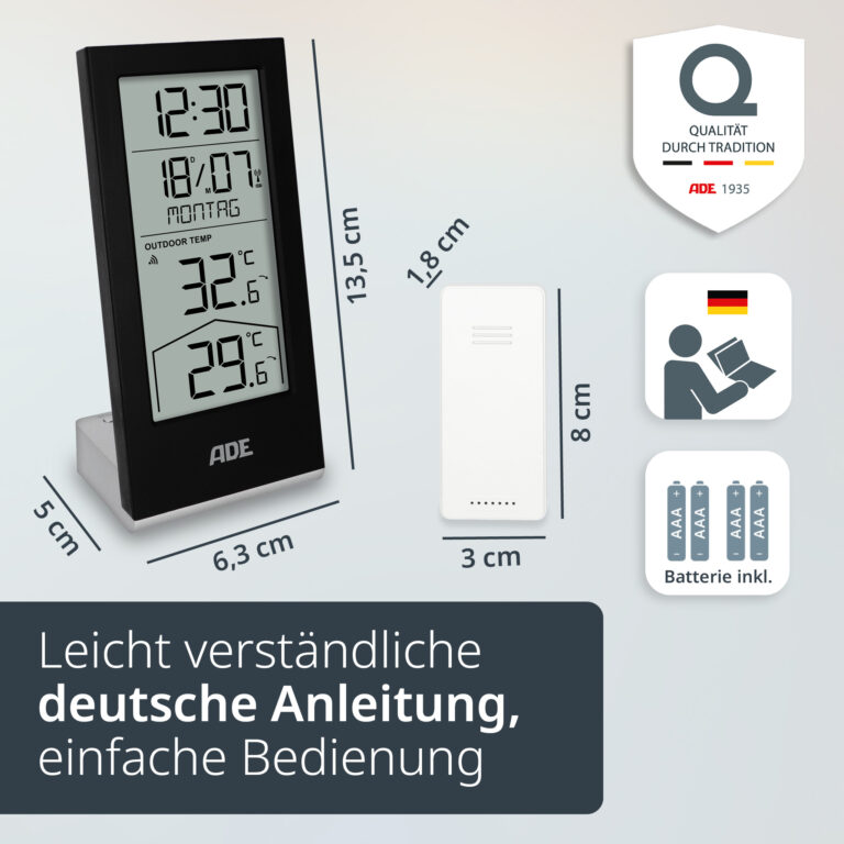 ADE Wetterstation WS2324 deutsche Bedienungsanleitung