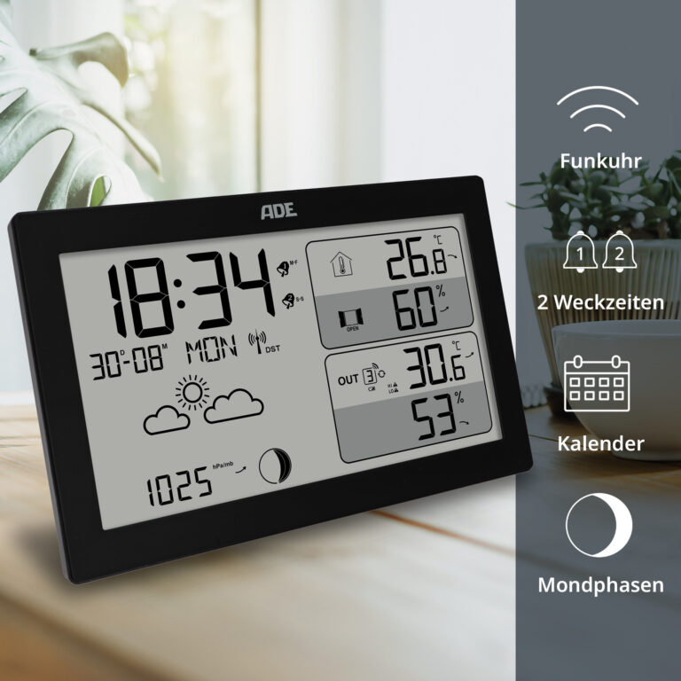 ADE Wetterstation WS2325 Datum und Uhrzeit