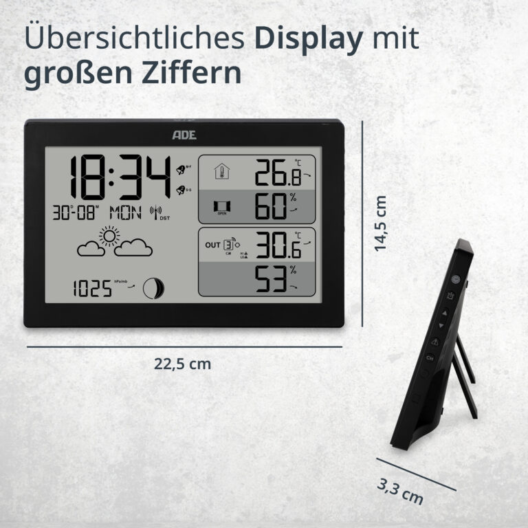 ADE Wetterstation WS2325 Abmessnungen