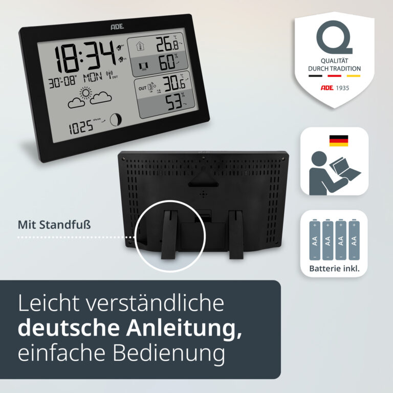 ADE Wetterstation WS2324 deutsche Anleitung