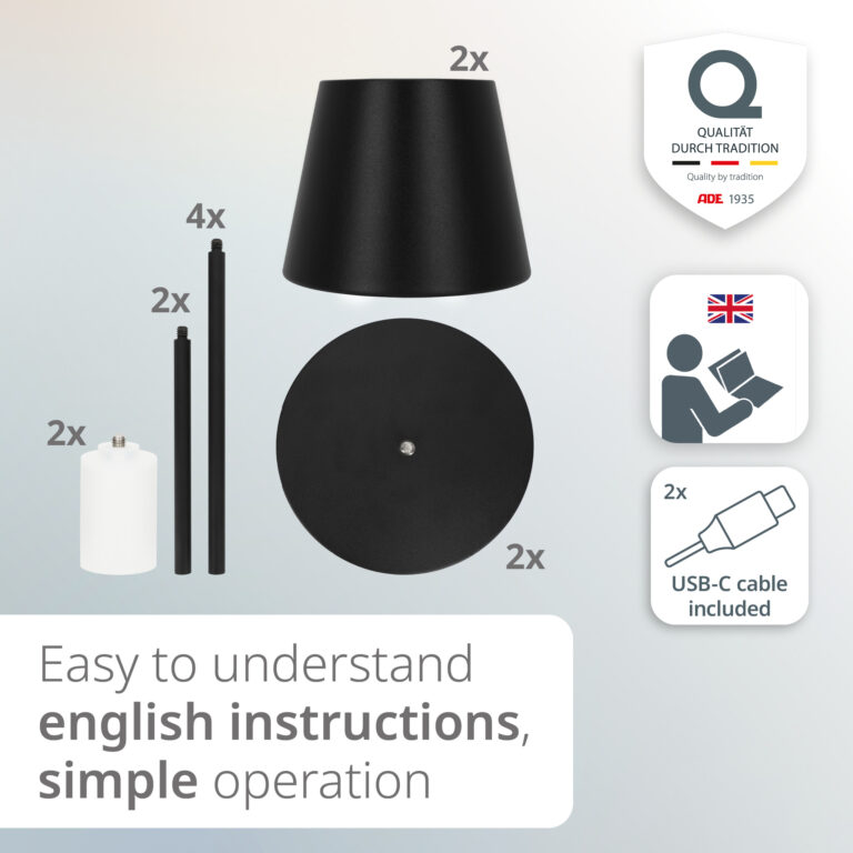 2x 2-in-1: Table / Bottle Lamp | ADE LG2400