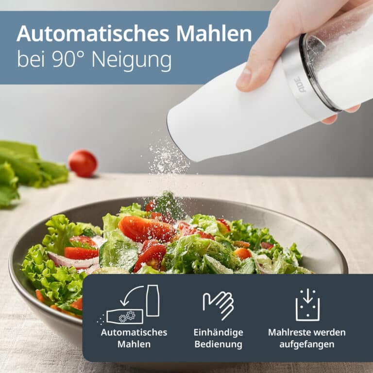 Elektrische Salz-/Pfeffermühle mit Kippsensor | KG2407-2