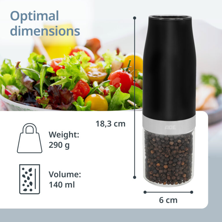 Electric salt/pepper mill with tilt sensor | KG2407-1