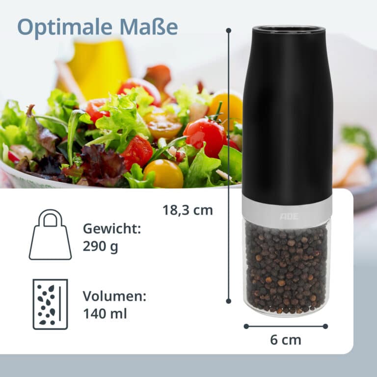Elektrische Salz-/Pfeffermühle mit Kippsensor | KG2407-1