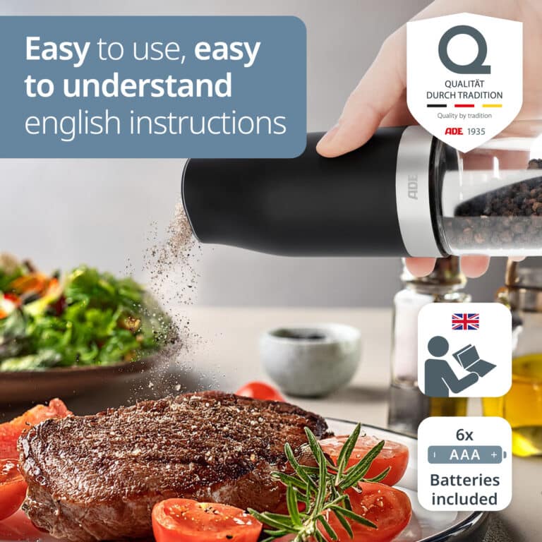 Electric salt/pepper mill with tilt sensor | KG2407-1