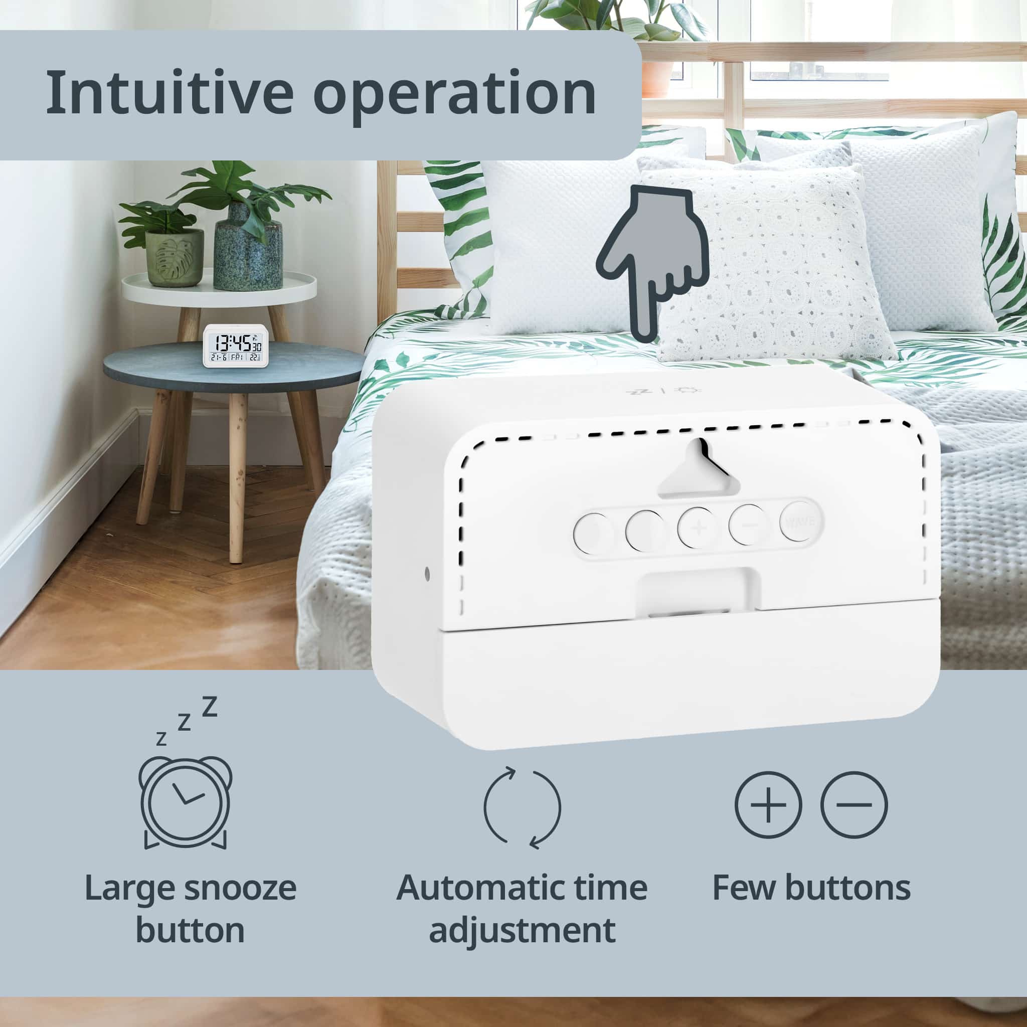Radio-controlled alarm clock with calendar | CK2306-1