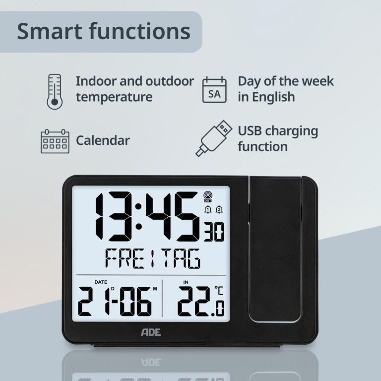 Digital DCF radio alarm clock with projection | CK2406-1