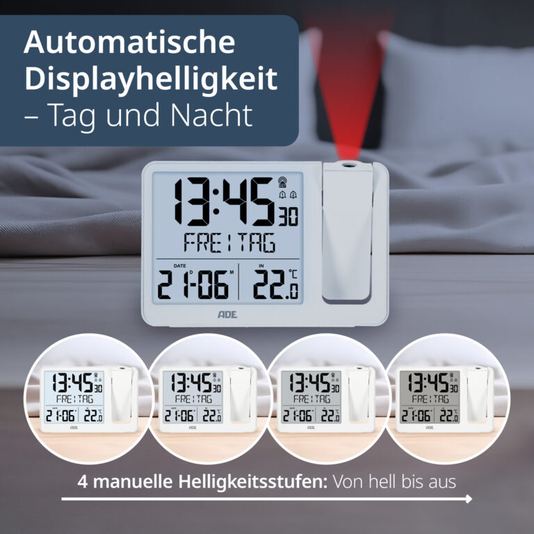 Digitaler DCF-Funkwecker mit Projektion | CK2406-2
