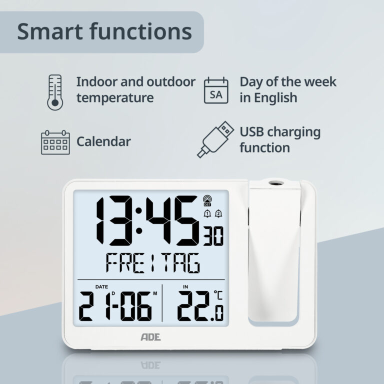 Digital DCF radio alarm clock with projection | CK2406-2