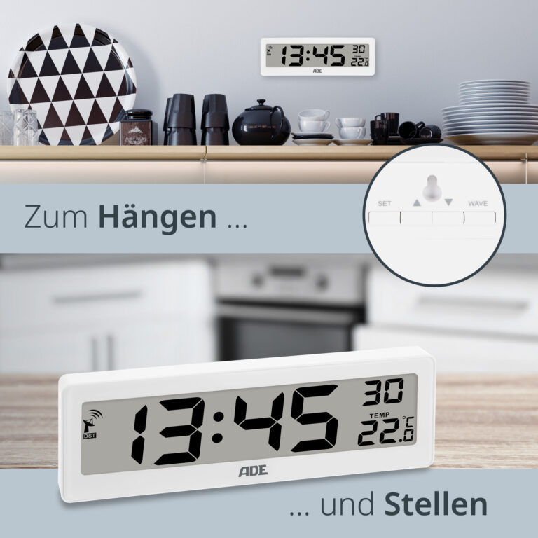Digitale Funkuhr mit Temperaturanzeige | ADE CK1704-1