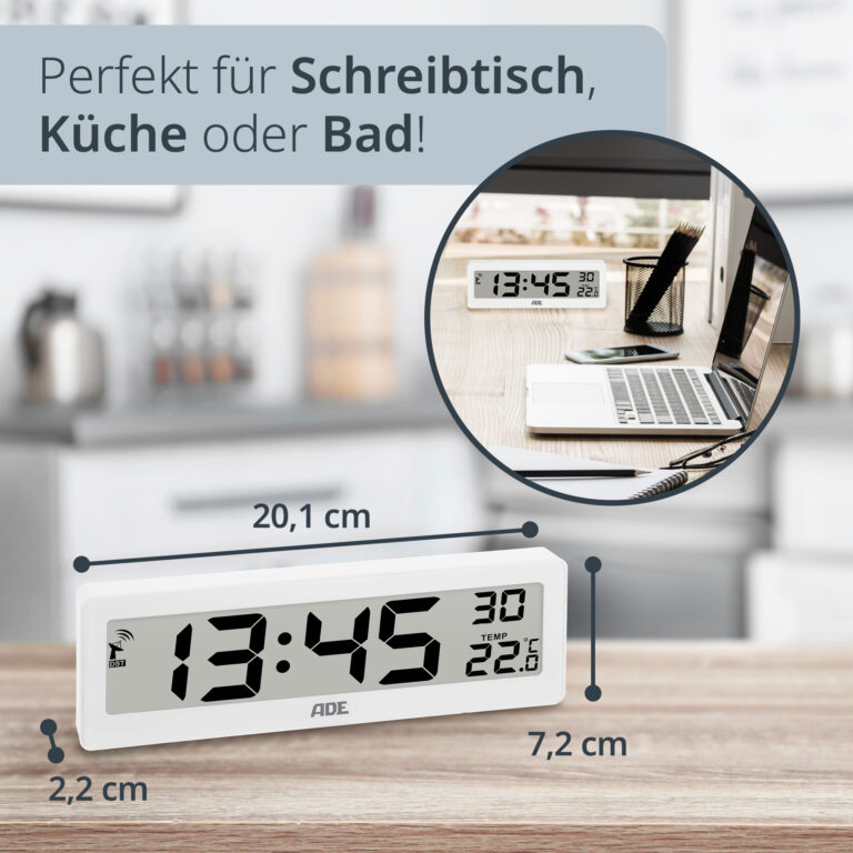 Digitale Funkuhr mit Temperaturanzeige | ADE CK1704-1
