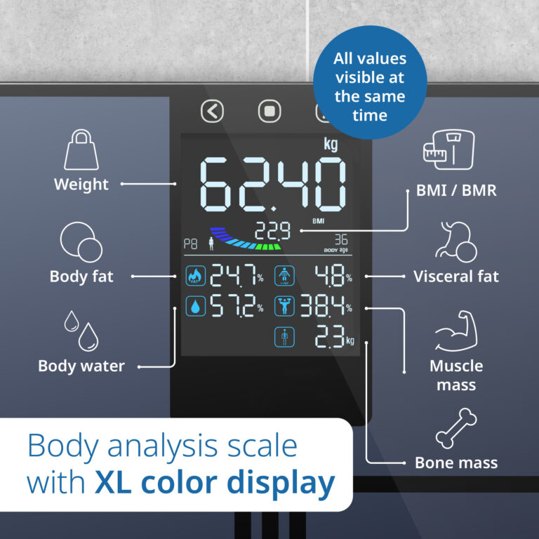 Digital body fat scale with large colour display | ADE BA2500-1 Emmy