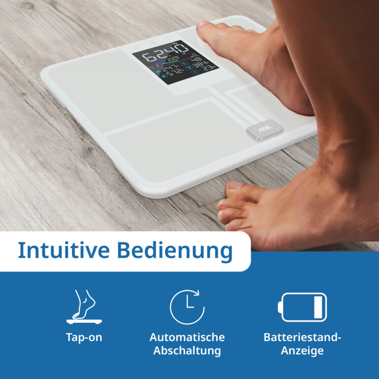 Digitale Körperfettwaage mit großem Farbdisplay | ADE BA2500-2 Emmy