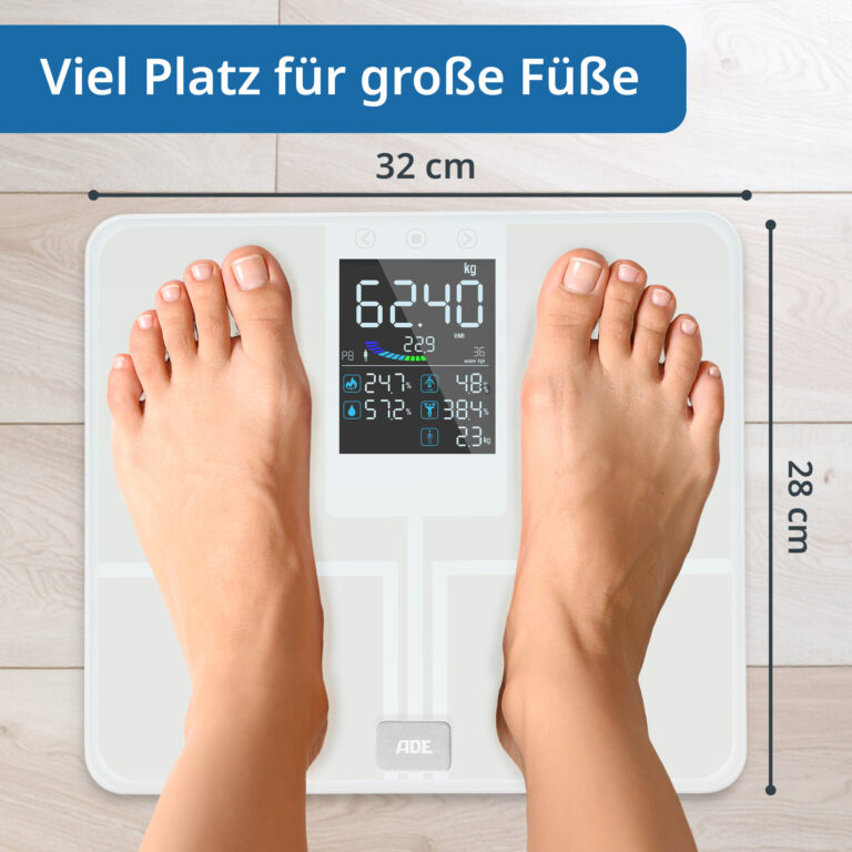 Digitale Körperfettwaage mit großem Farbdisplay | ADE BA2500-2 Emmy